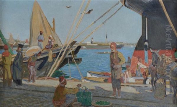 Effervescence Sur Les Quais A Constantinople - view 1