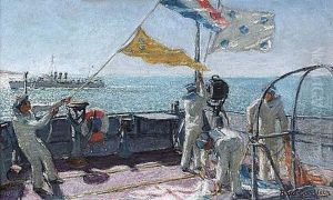 Sur Le Port by Raoul du Gardier