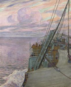 A L'heure Du Soleil Couchant, Ocean Indien by Raoul du Gardier