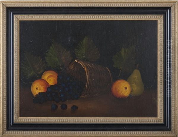 Still-life With Basket Of Grapes, Oranges And A Pear - view 1