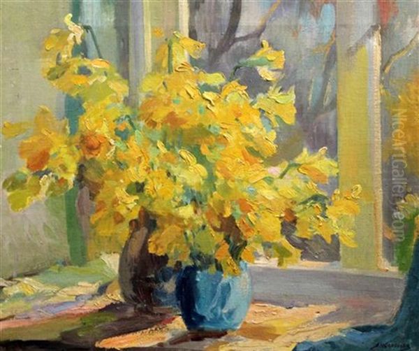 Still Life Of Narcissi In Vases - view 1
