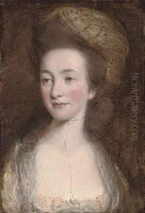 Portrait Of Elizabeth Elstone In A Yellow Dress And Turban