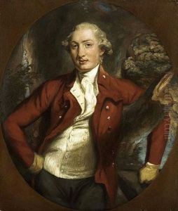 Portrait Of A Gentleman In A Brown Coat, Holding A Hat, In A Wooded Landscape thumbnail