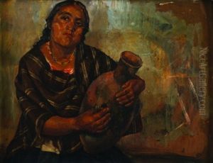 Mujer Con Cantaro (luz Jimenez?)