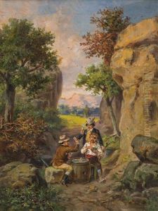 Card Players by Anton Gareis