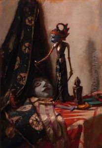 Still Life With Wajang (shadow-puppet) by Solomon Garf