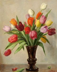 Tulips In A Vase by Solomon Garf