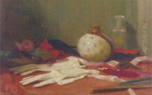 Still Life Of A Lady's Dressing Table by Solomon Garf