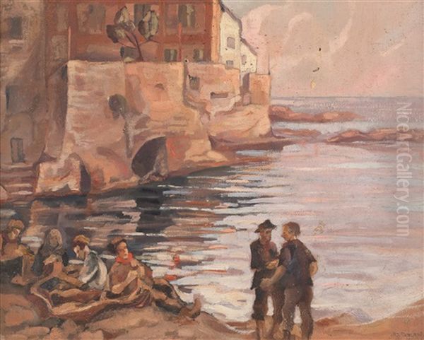Pescatori Sulla Spiaggia Di Boccadasse - view 1