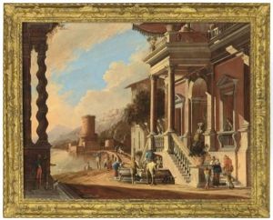 A Coastal View With An Architectural Capriccio