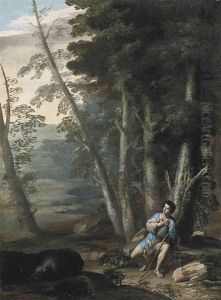 A Wooded Landscape With The Prodigal Son