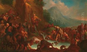 Di Moses Schlagt Wasser Aus Dem Felsen