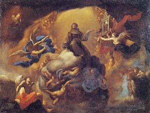 S.antonio Di Padova In Una Gloria Di Angeli
