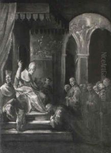 St. Bruno Kneeling Before The Pope by Domenico Gargiulo