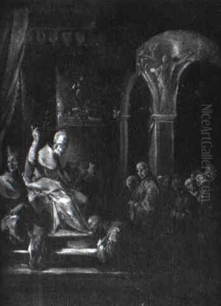 Saint Bruno Kneeling Before A Pope - view 1