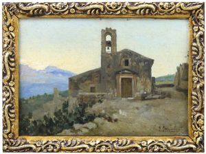 Paesaggio Con Chiesa by Enrico Gargiulo
