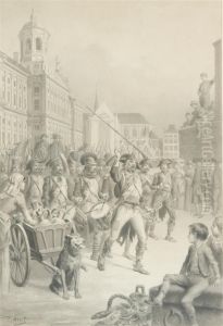Defile De Revolutionnaires Francais by Edouard Henri Paul Avril