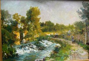Paysage A La Riviere by Joseph Garibaldi