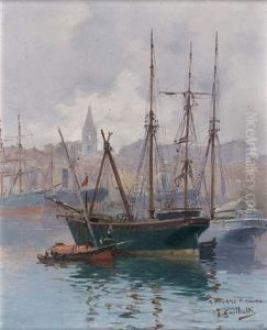 Vue Depuis Le Port De Marseille by Joseph Garibaldi