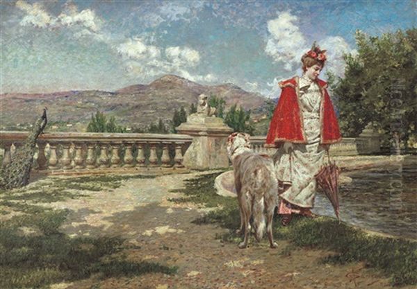 Dama Nel Parco Della Villa - view 1