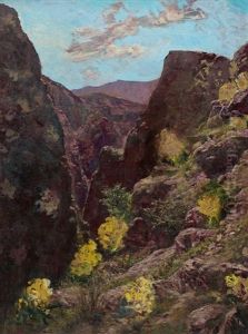 Le Gole Del Cian In Costa Azzurra (+ Bozzetto, Verso) by Angelo Garino