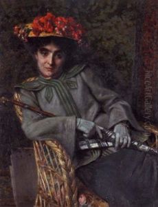 A Portrait Of A Lady Wearing A Black Hat