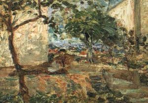 Liegende Frau In Obstgarten