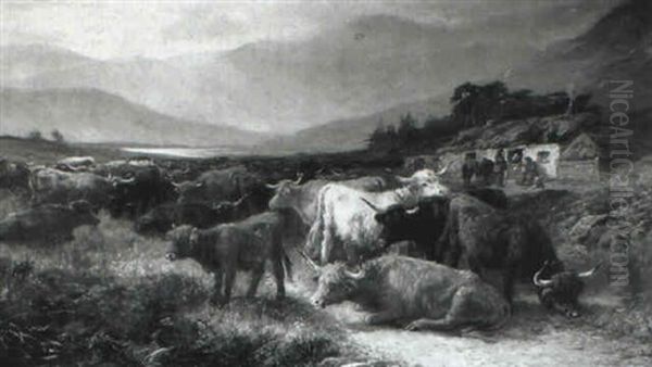 Highland Drove Resting, Argyllshire - view 1