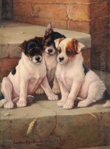 Drei Welpen by Valentine Thomas Garland