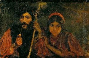 Pareja Vestiad A La Oriental by Jose Garnelo Y Alda