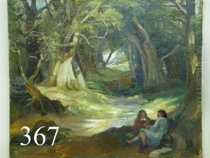 Couple In Wooded Glen Couple In Wooded Glen