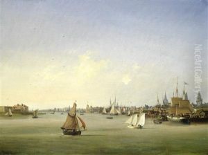 Shipping On The Seine, Rouen by Ambroise-Louis Garneray