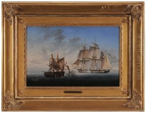 Capture Of Hms Macedonian By Uss United States by Ambroise-Louis Garneray