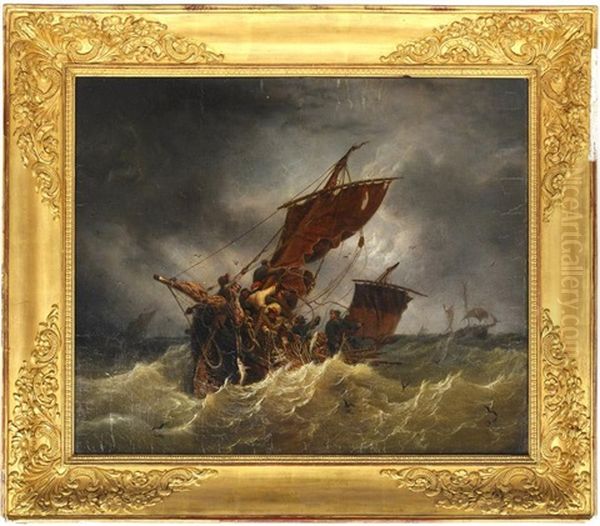 Pecheurs Dans La Tempete - view 1