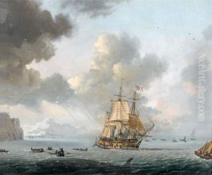 La Chasse A La Baleine Par Un Bateau Americain