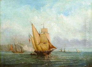 Voilier Francais Au Large Des Cotes by Ambroise-Louis Garneray