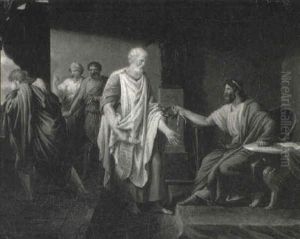 Sophocle Devant Le Magistrat D'athenes by Etienne-Barthelemy Garnier