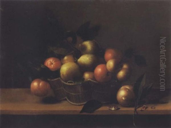 Nature Morte De Fruits Dans Une Corbeille D'osier - view 1