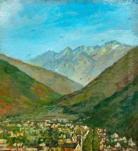 Paysage De Montagne by Jules Arsene Garnier