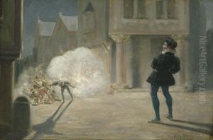 Szene Beim Karneval In Venedig by Jules Arsene Garnier