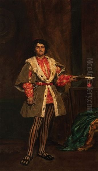 Portrait Of A Man Full Length In Medieval Costume - view 1