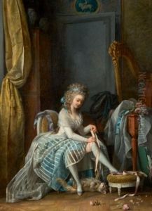 Jeune Femme A Sa Toilette