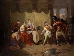 Hector Adressant Des Reproches A Paris by Michel Garnier