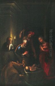 Anbetung Des Kindes Im Schein Einer Fackel by Benvenuto Tisi da Garofalo