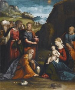 Adoration Of The Magi by Benvenuto Tisi da Garofalo