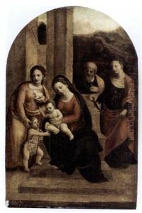 The Holy Family With Saint Agnes, Saint John The Baptist And Saint Agatha