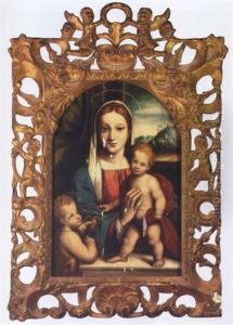 The Madonna And Child With Saint John The Baptist by Benvenuto Tisi da Garofalo
