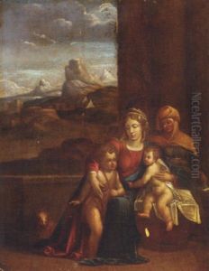 The Virgin And Child With Saint Anne And The Infant Saint John The Baptist by Benvenuto Tisi da Garofalo