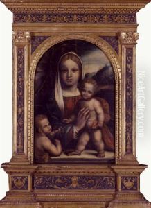Madonna And Child With The Infant Saint John The Baptist by Benvenuto Tisi da Garofalo