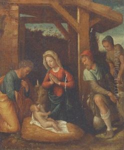 The Adoration Of The Shepherds by Benvenuto Tisi da Garofalo